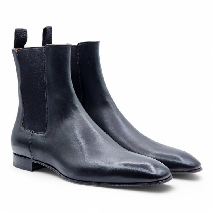 Christian Louboutin Roadie Flat Boots - Leather - Black - EU 42.5 / US 9.5