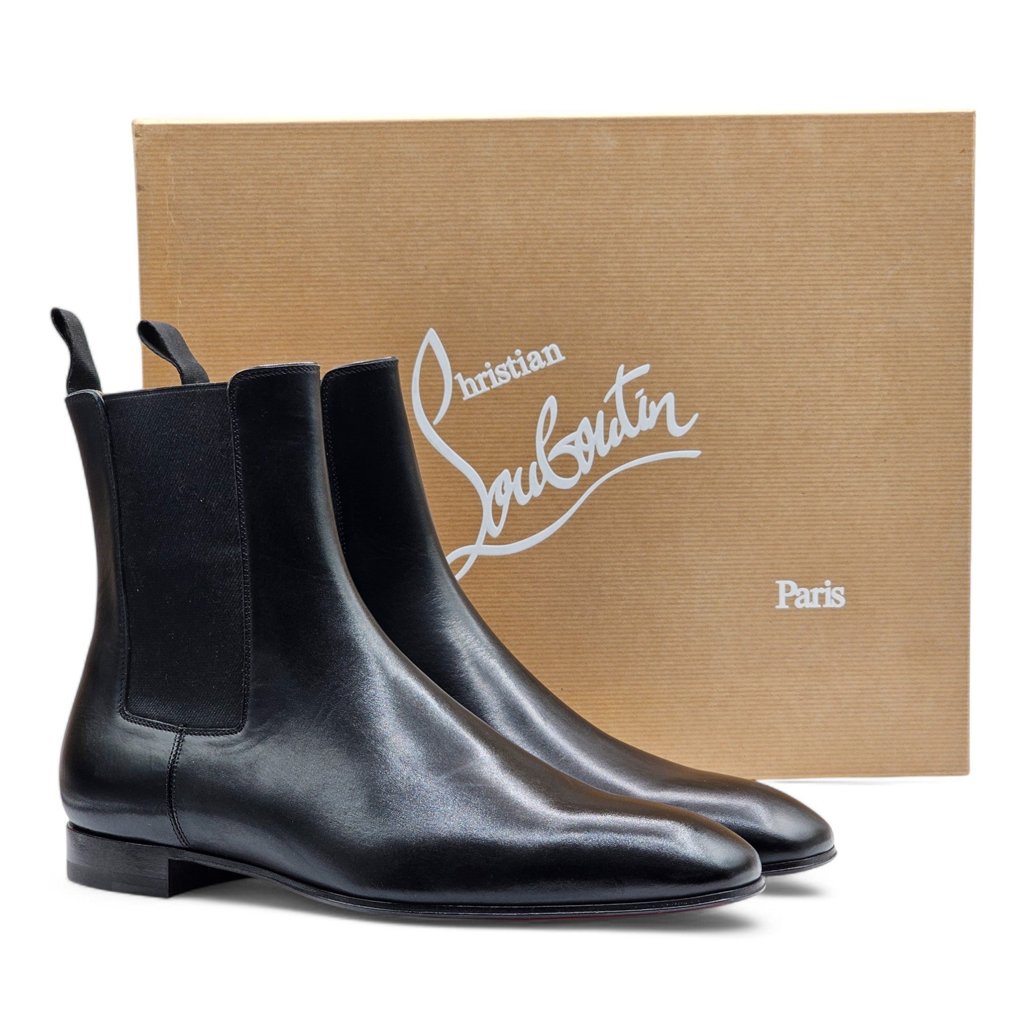 Christian Louboutin Roadie Flat Boots - Leather - Black - EU 40