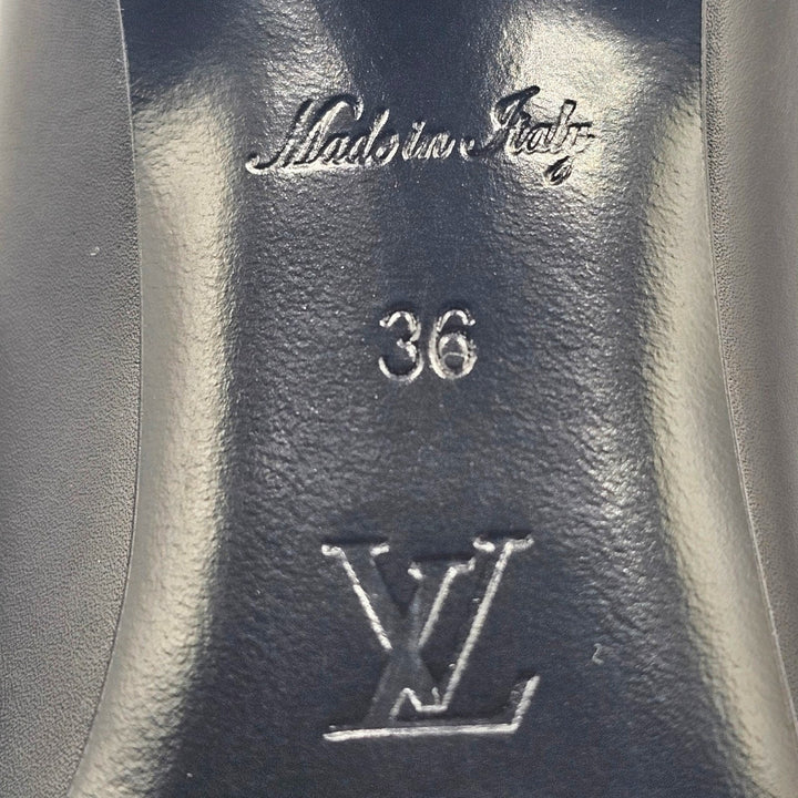Louis Vuitton Legacy Pumps Black Calf Leather Monogram Strap EU 36 US 6 - NWB