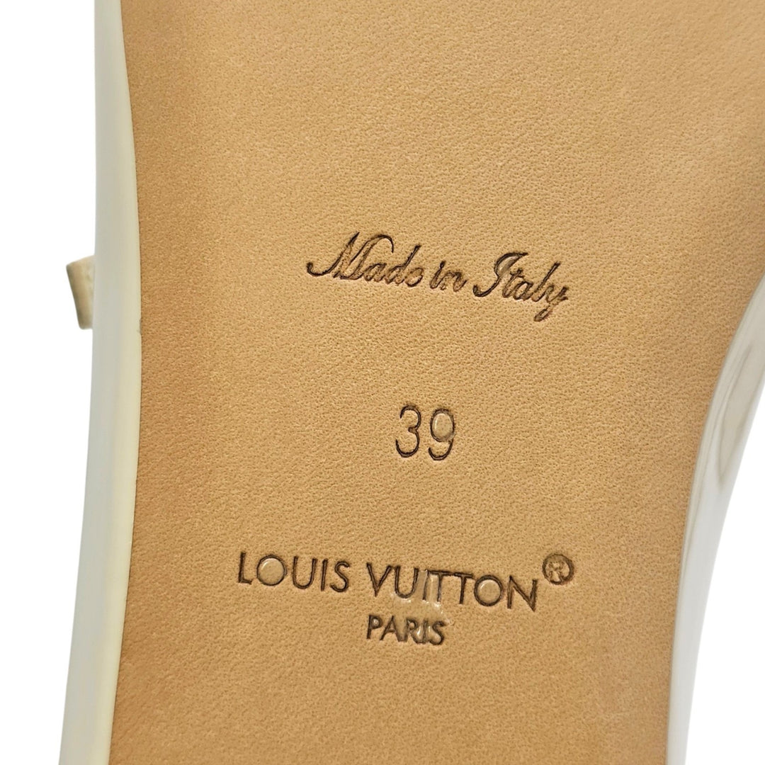 Louis Vuitton Swing Flat Mary Jane Ballerina Shoes Ivory EU 39 US 9 $1080