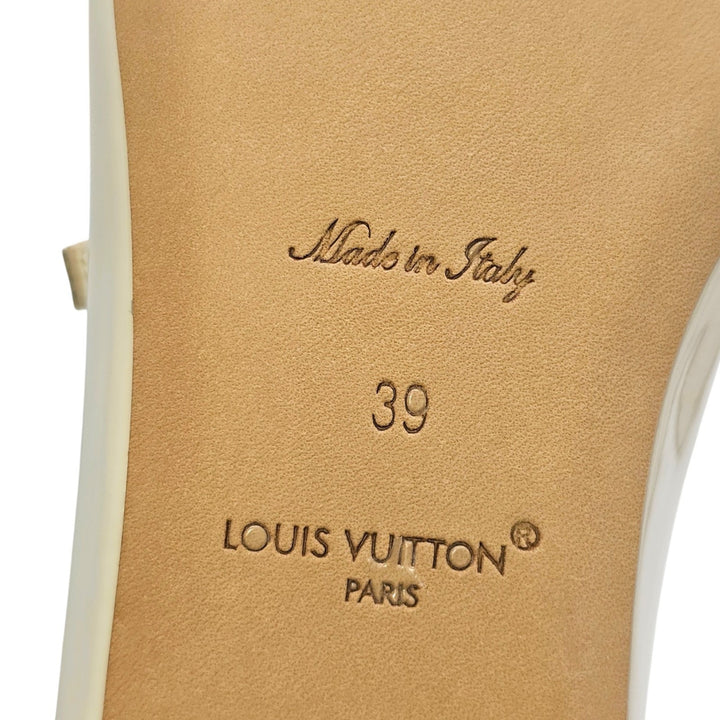 Louis Vuitton Swing Flat Mary Jane Ballerina Shoes Ivory EU 39 US 9 $1080