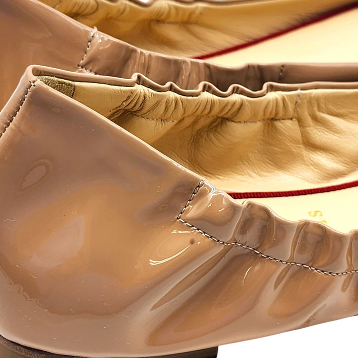 Christian Louboutin Gloriana Leather Ballet Flats Blush Nude EU 38 US 7.5