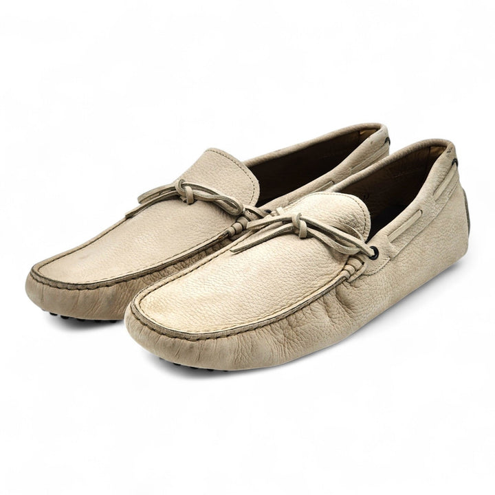 Tod's City Gommino Driving Men's Leather Loafers Beige UK 13 US 14.5