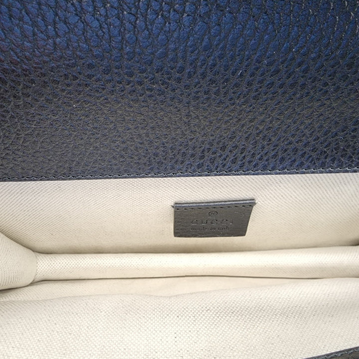 Gucci Small Dionysus Shoulder Bag Pebbled Calfskin Leather Black - New