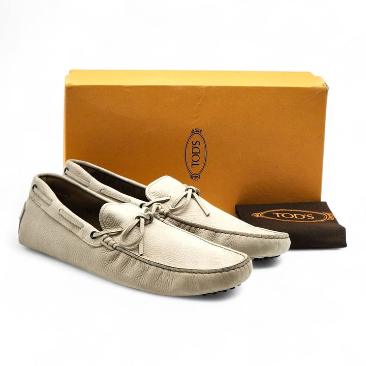 Tod's City Gommino Driving Men's Leather Loafers Beige UK 13 US 14.5