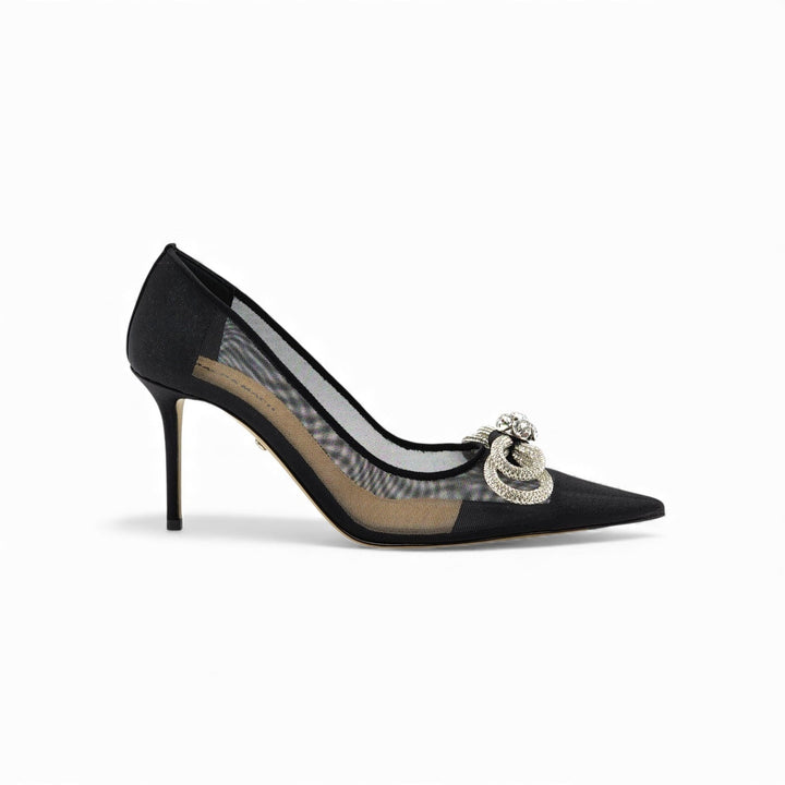MACH & MACH Double Bow Crystal-Embellished Pumps Heels EU 39.5 US 9 - NWB $1195