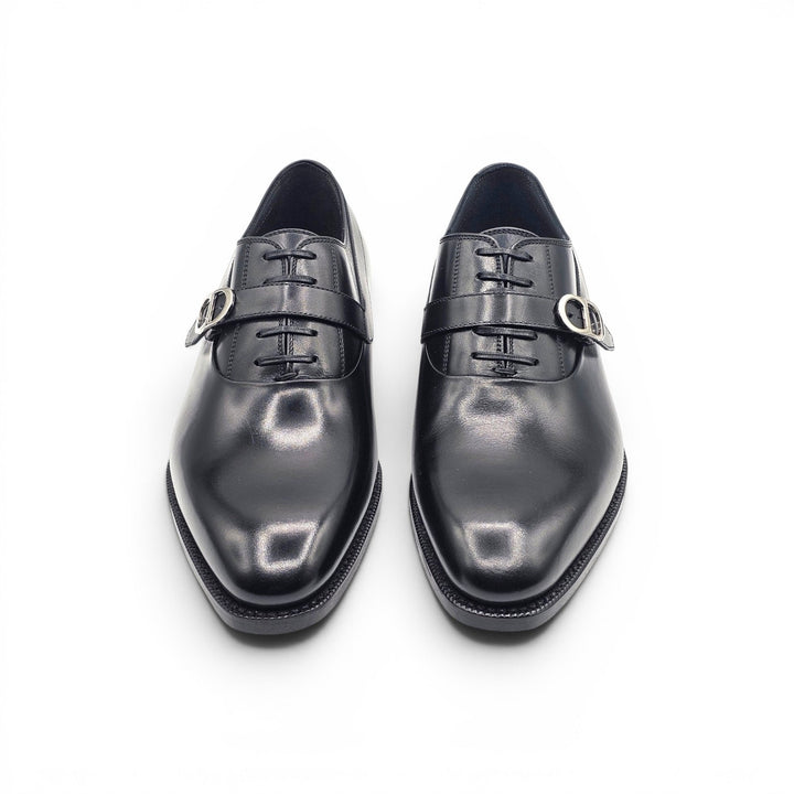 Dior CD Buckle Leather Derby Shoes in Black EU 39 US 6