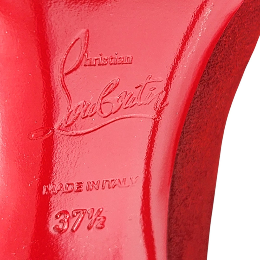 Christian Louboutin Vitish 100 Suede Knee-High Boots Red EU 37.5 US 7