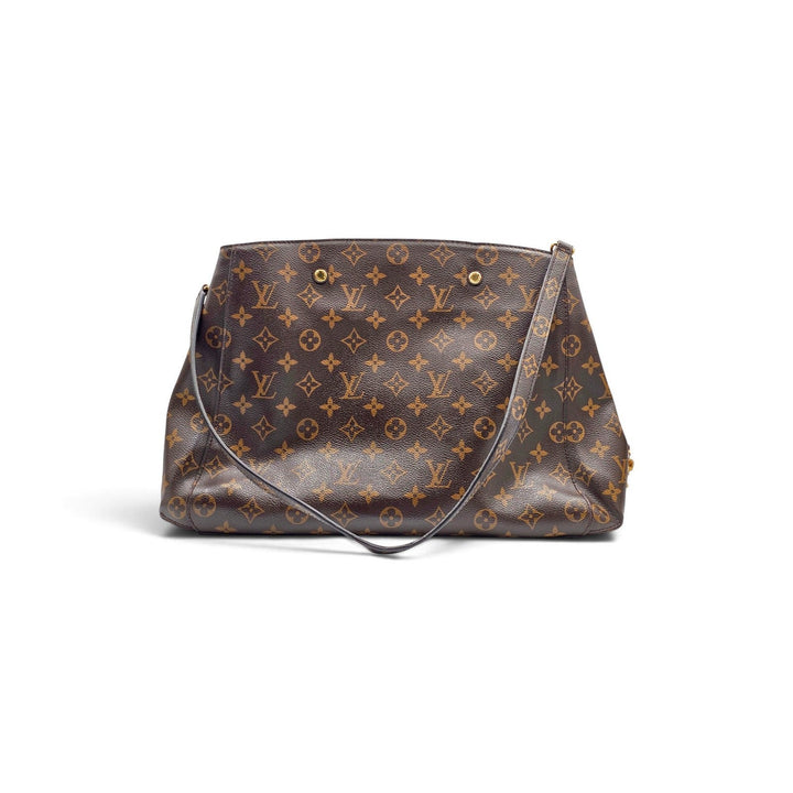 Louis Vuitton Monogram Montaigne GM Shoulder Tote Bag Brown M41067