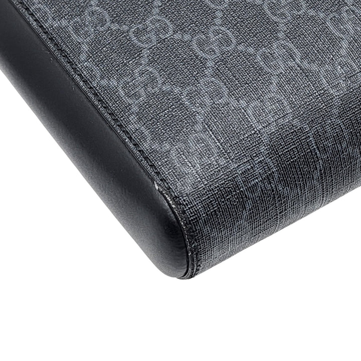 Gucci GG Supreme Small Messenger Crossbody Bag Black Gray 792082 - $1580