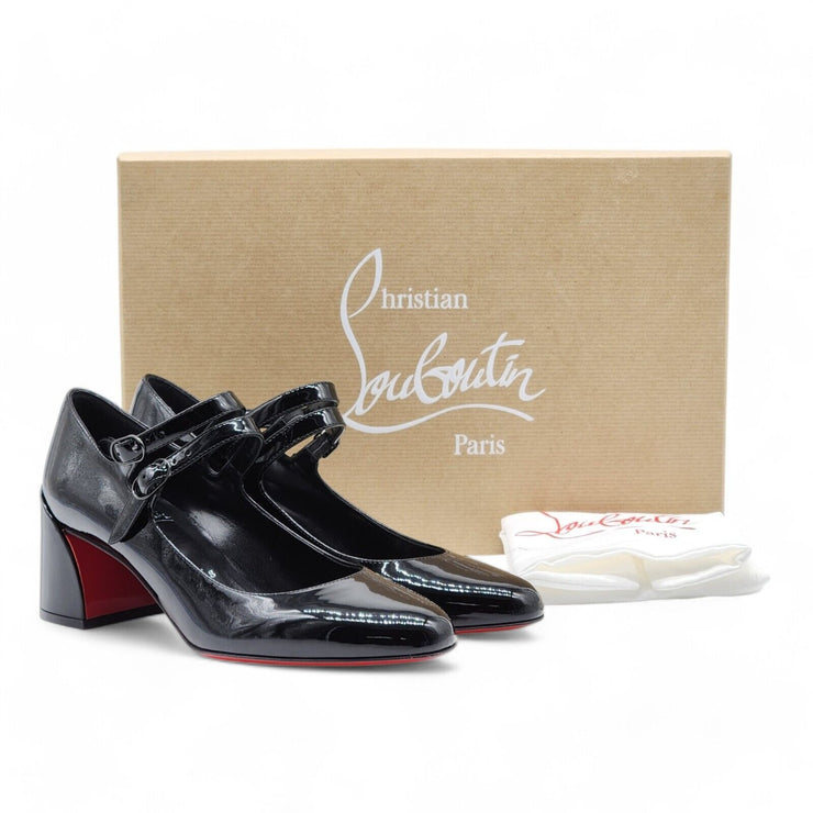 Christian Louboutin Miss Jane Pumps 55mm - Leather - Black - 34.5