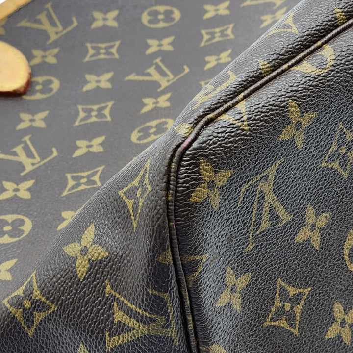 Louis Vuitton Neverfull MM Monogram Canvas Tote Bag M40156 Brown