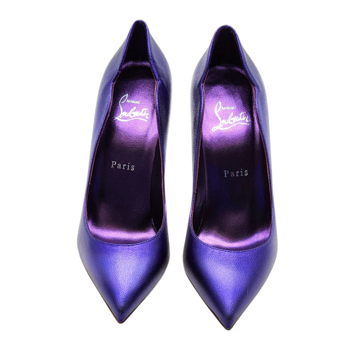 Christian Louboutin Hot Chick Leather Pumps 100 Purple EU 38.5 US 8