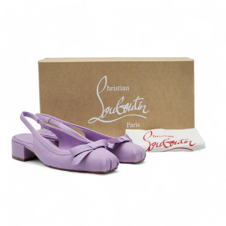 Christian Louboutin Mamaflirt Sling Pumps 30mm - Leather - Lilac 36 5.5 US $845