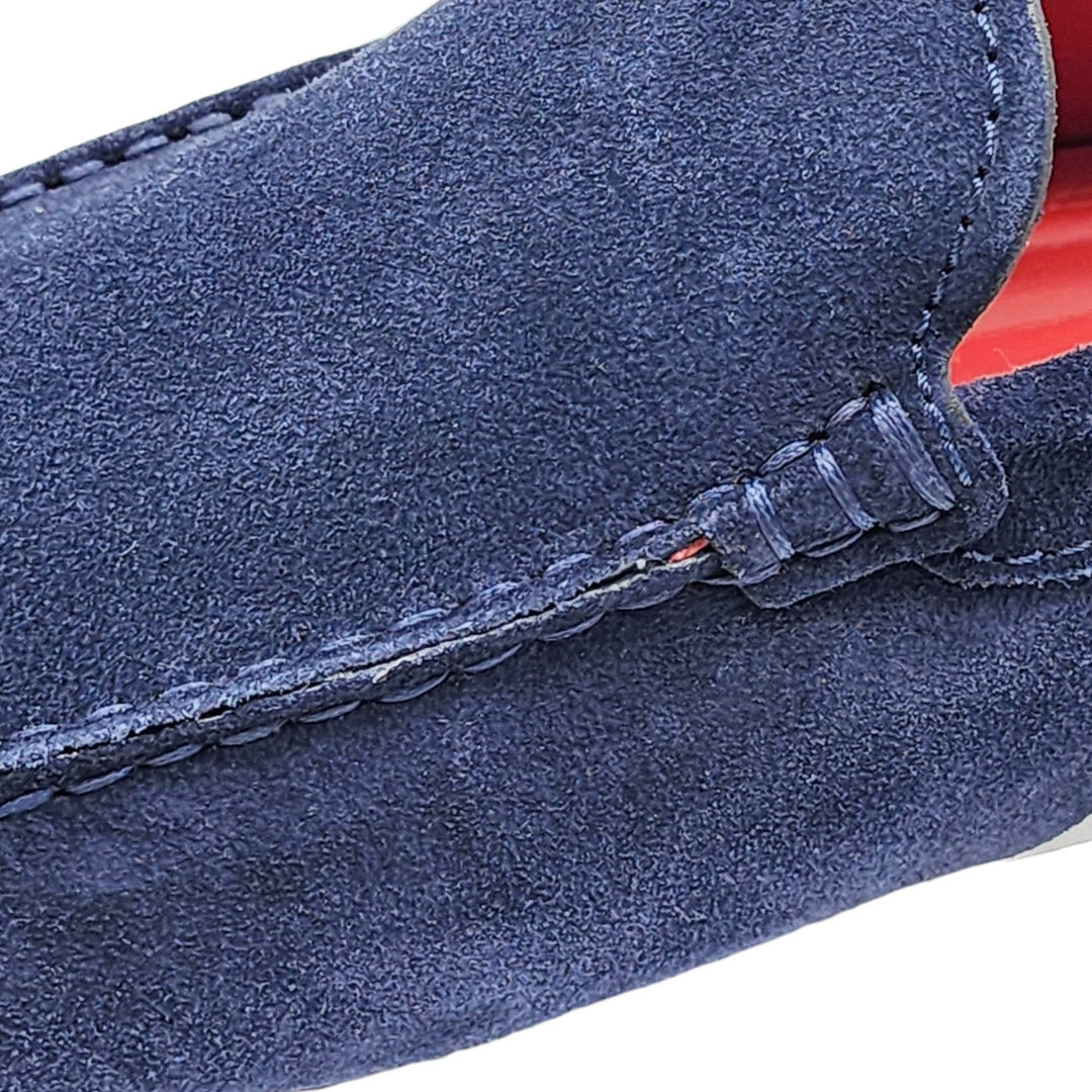 Tod’s for Ferrari Gommino Driving Suede Loafers Blue UK 7 US 8.5