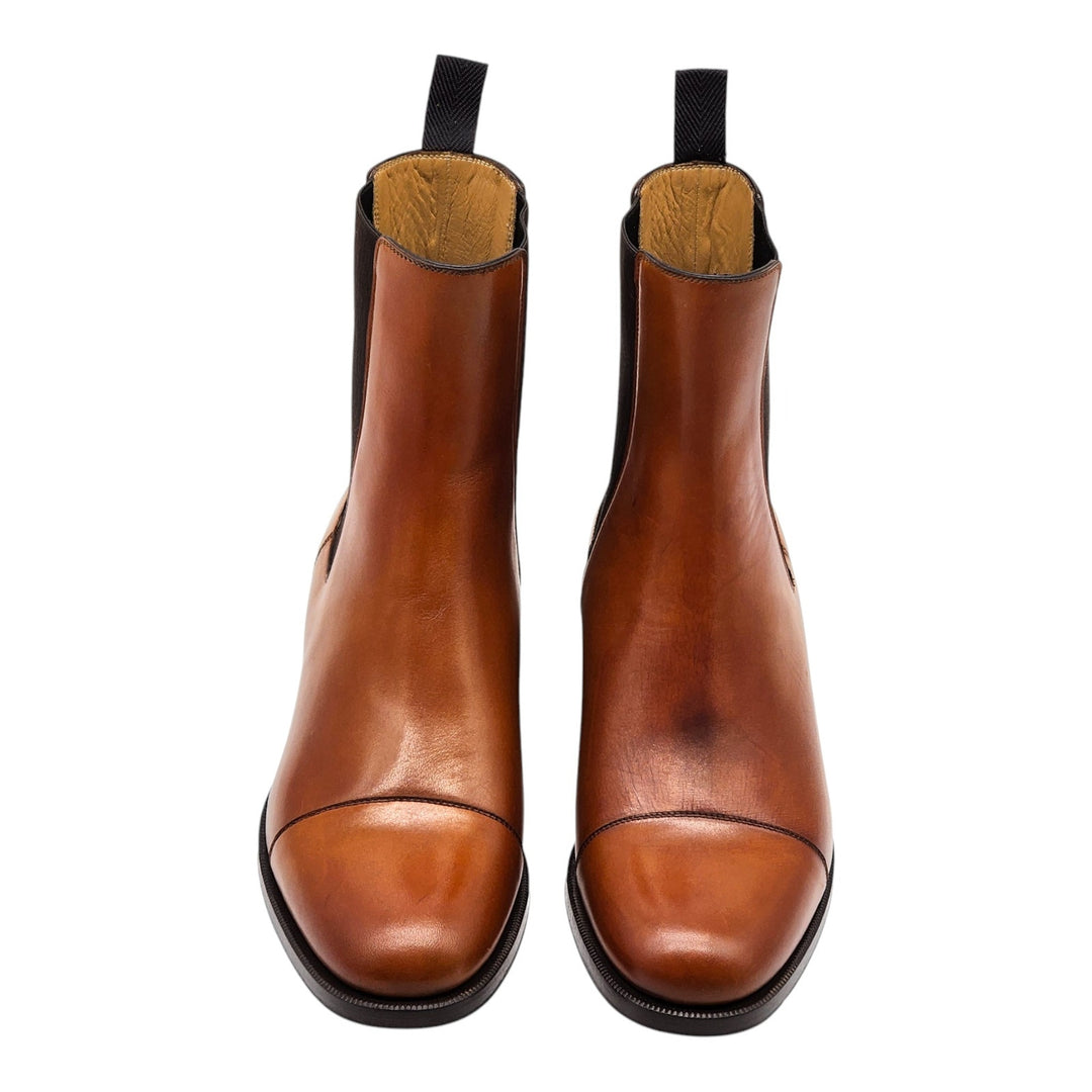 Christian Louboutin Antonio Chelsea Leather Boots Brown EU 40 US 7