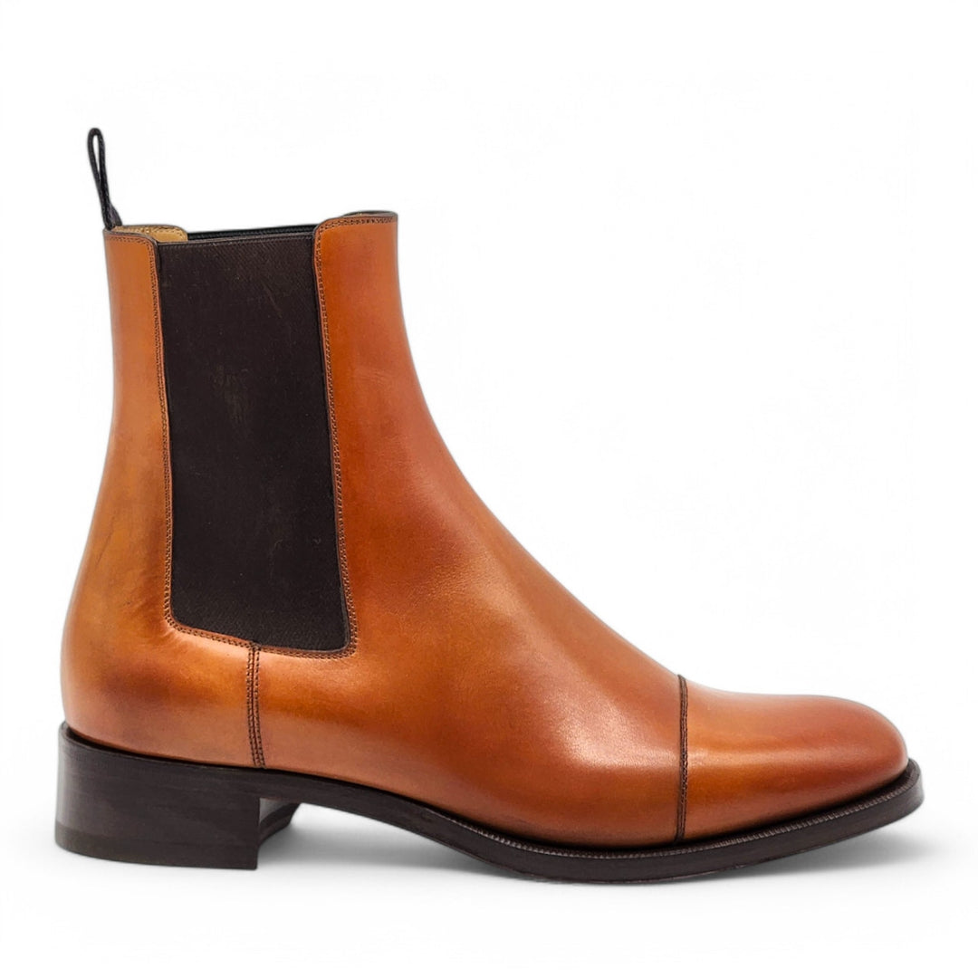 Christian Louboutin Antonio Chelsea Leather Boots Brown EU 40 US 7