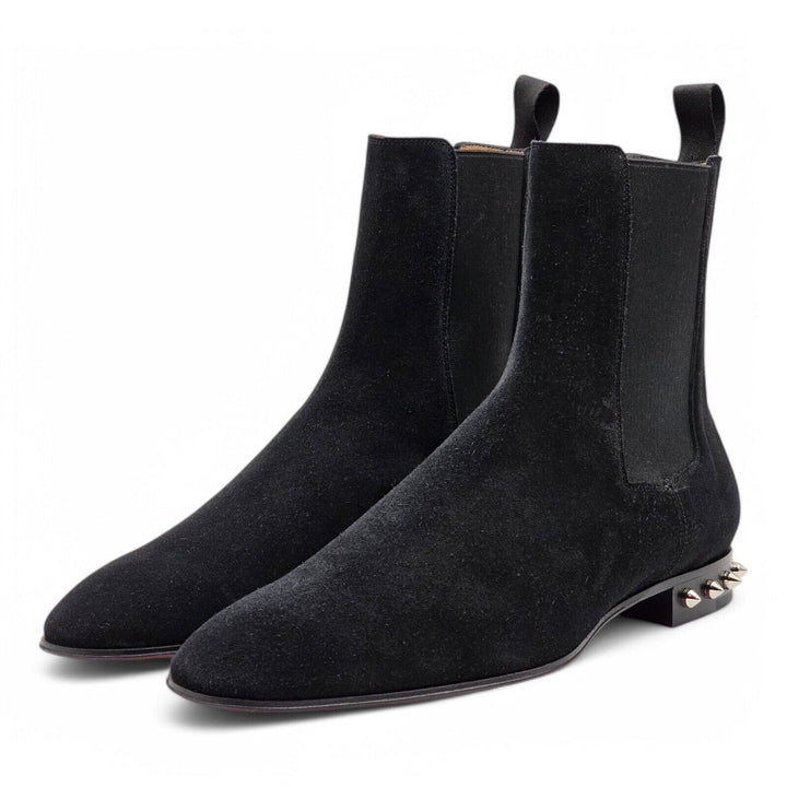 Christian Louboutin So Roadie Flat Suede Boots Black EU 40.5 US 7.5