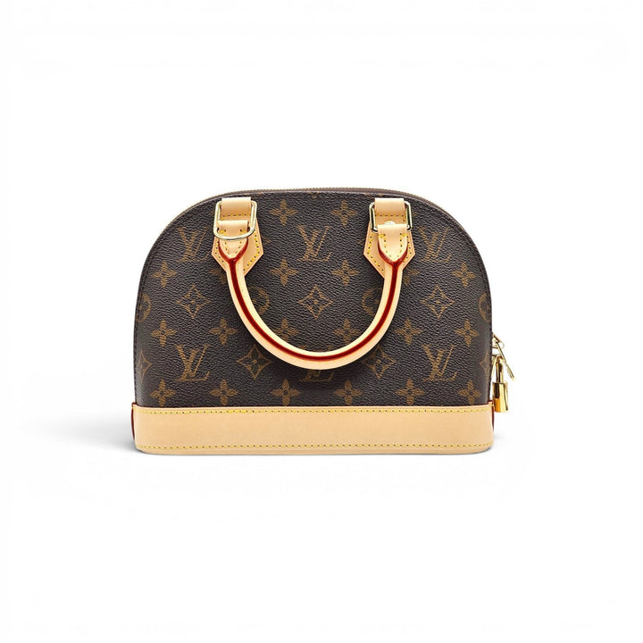 Louis Vuitton Mini Alma BB Monogram Canvas Top Handle Bag Brown - NWB