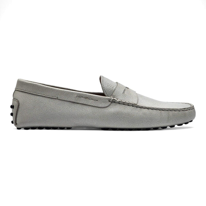 Tod's Driving Shoes City Gommino Leather Loafers Gray US 9.5 UK 8