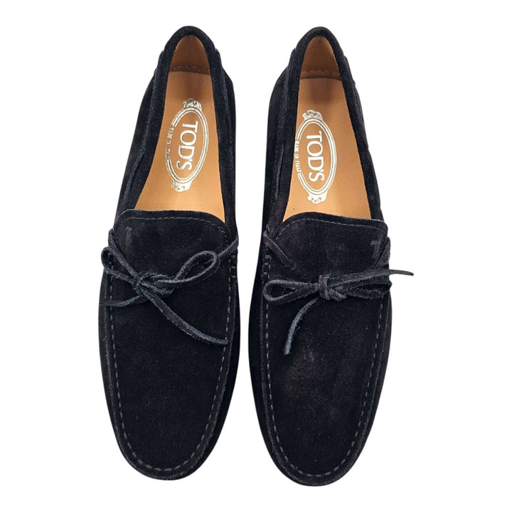 Tod's Driving Shoes City Gommino Suede Loafers Black US 9.5 UK 8.5