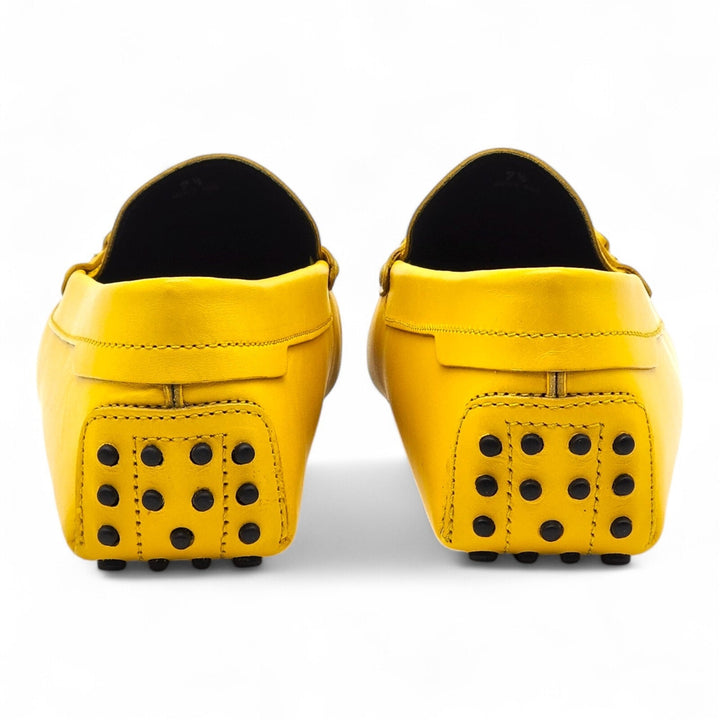 Tod’s for Ferrari Leather Gommino Driving Loafers Yellow UK 7.5 US 8.5