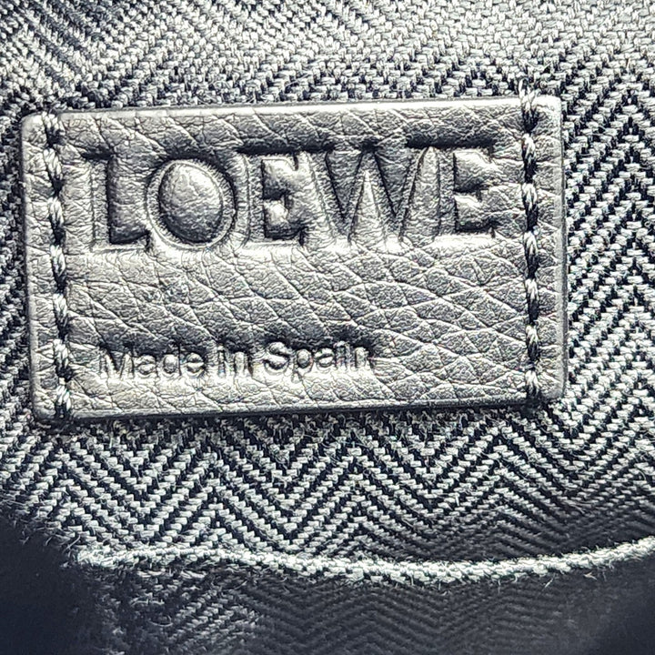 Loewe Military Messenger Crossbody Grained Calfskin Leather Bag Black - Mint