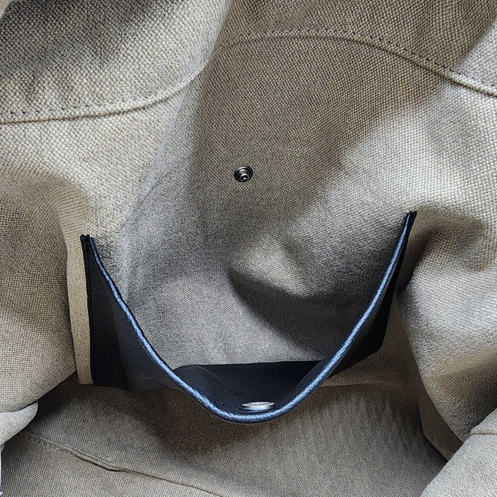 Maison Margiela Four Stitches Leather Large Tote Bag in Black