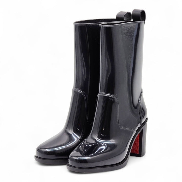 Christian Louboutin Loubirain PVC Rubber Women's Rain Boots Black EU 34 US 4