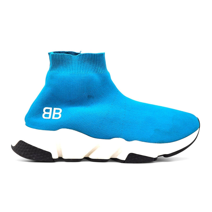 Balenciaga Blue Speed Sock Knit Women's Sneakers 525719 W05G0 4605 EU 40 US 10