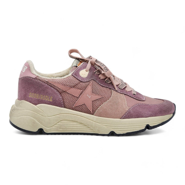 Golden Goose Running Sole Lace-Up Sneakers in Pink 39