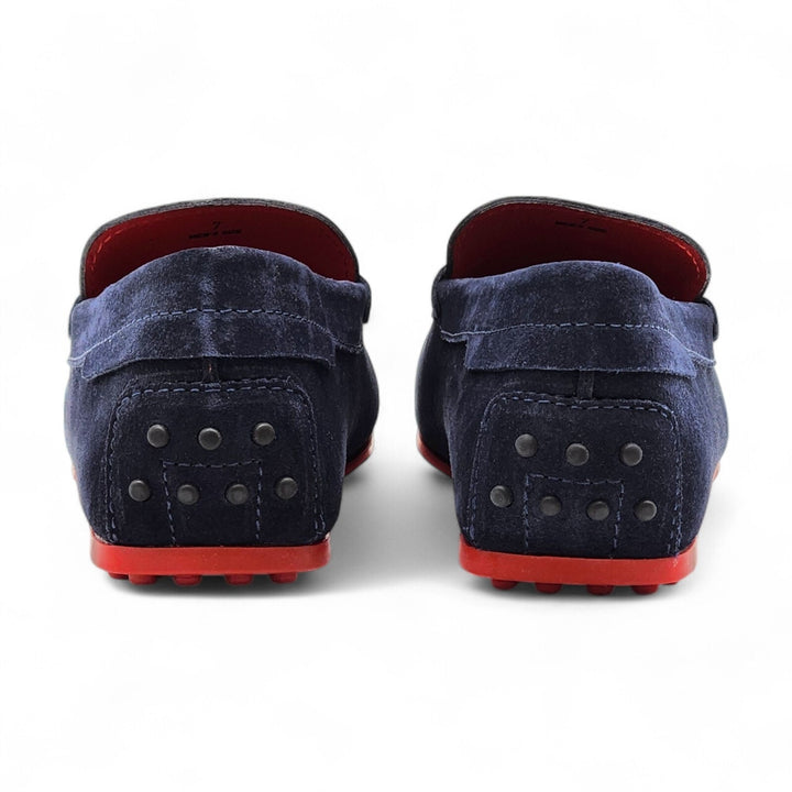 Tod’s for Ferrari Suede Gommino Driving Loafers Navy Blue UK 7 US 8
