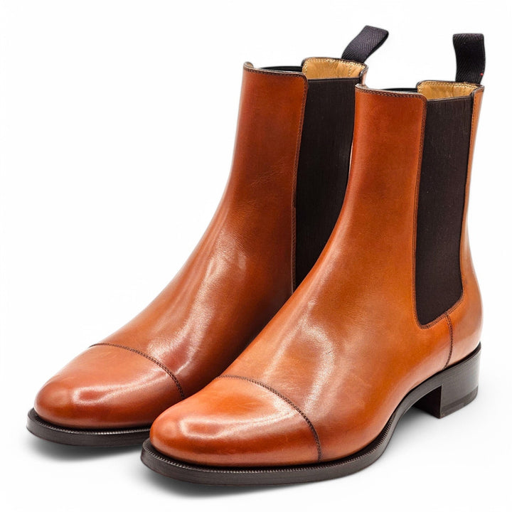 Christian Louboutin Antonio Leather Chelsea Boots Brown EU 41 US 8 - New $1350
