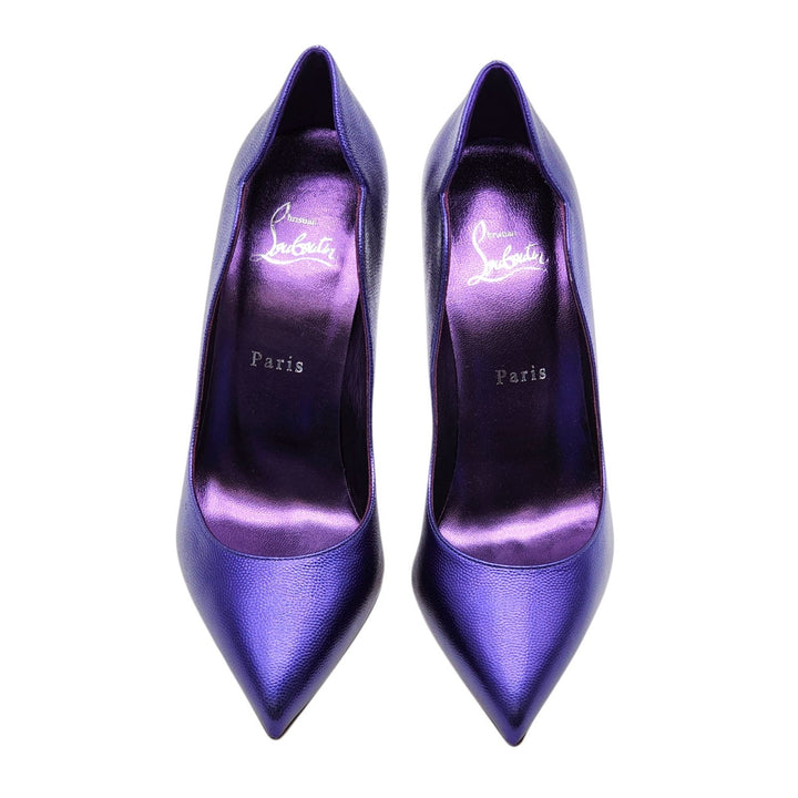 Christian Louboutin Hot Chick Leather Pumps 100 Purple EU 39 US 8.5