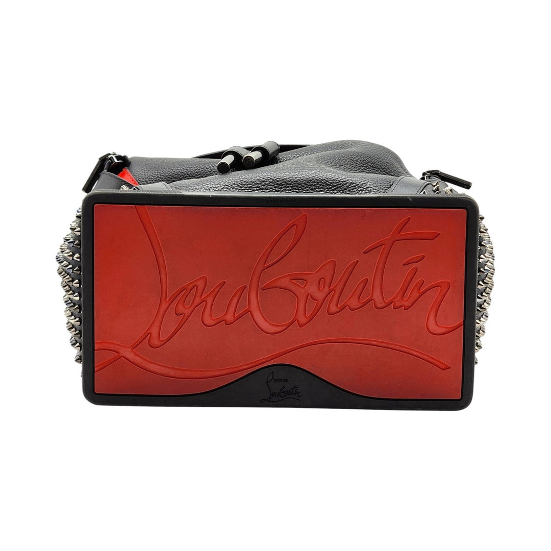 Christian Louboutin Spike Studs Explorafunk Black Leather Backpack - Preowned