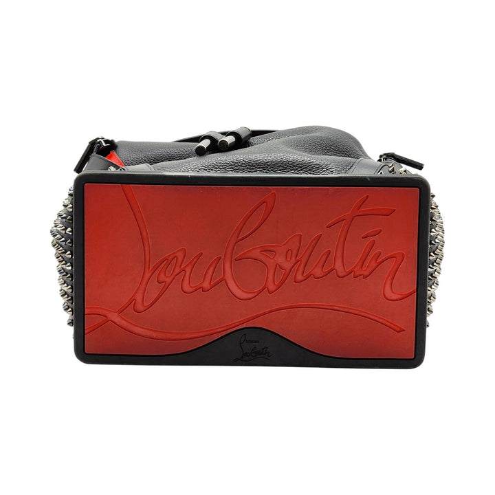 Christian Louboutin Spike Studs Explorafunk Black Leather Backpack - Preowned