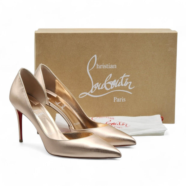 Christian Louboutin Iriza Pumps 85 - Metallic Leather - Gold - 39