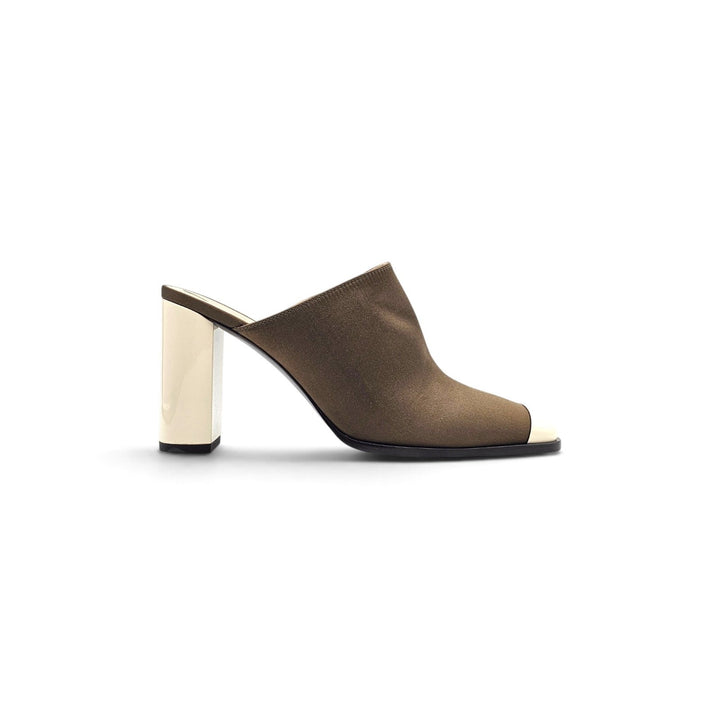 Loro Piana Alba Heeled Mules Olive Shadow FAR1163 51MM EU 38 US 8 - NWOB $1900