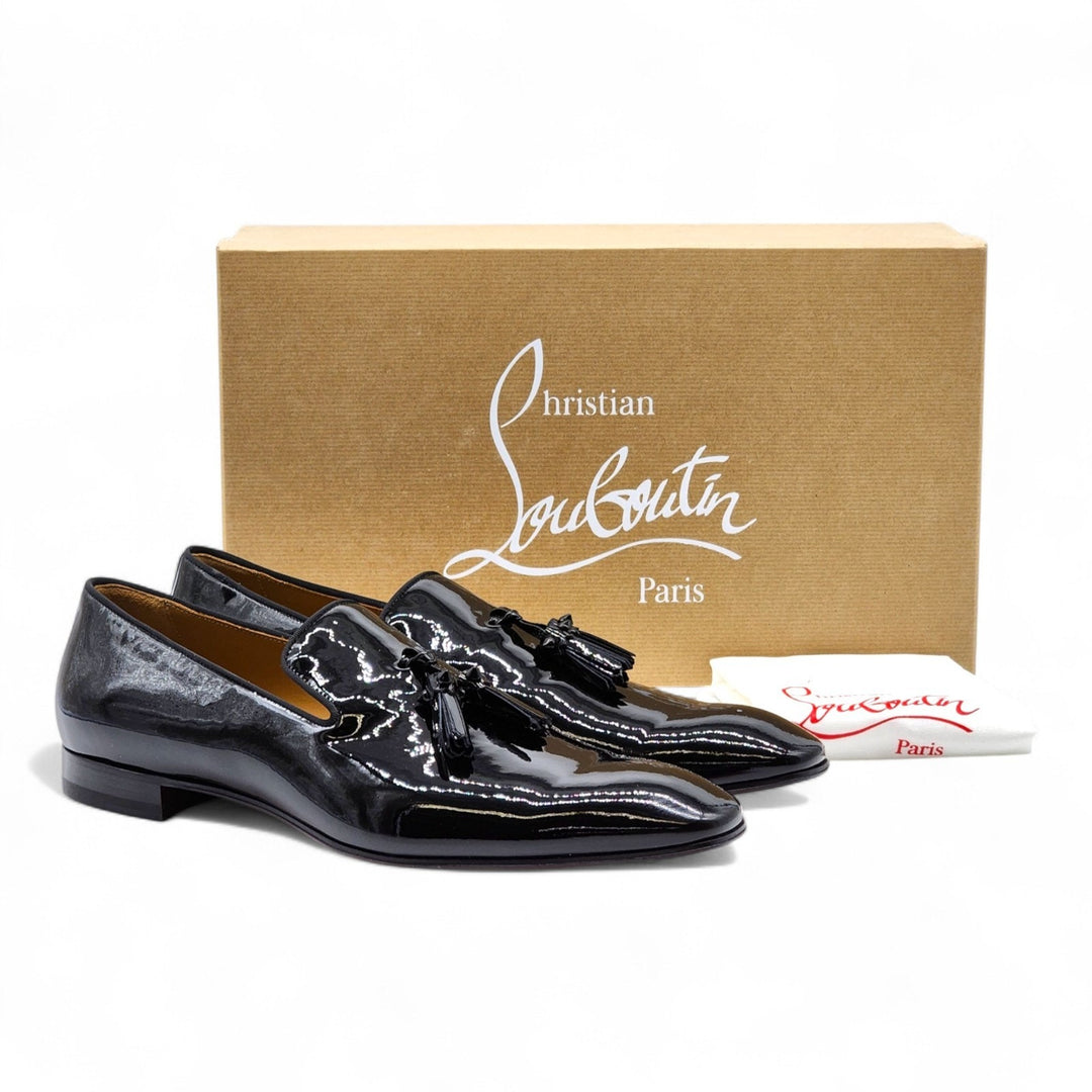 Christian Louboutin Dandelion Tuxedo Leather Loafers Black EU 44 US 11