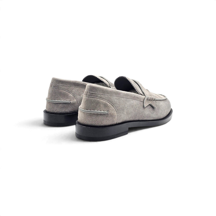 Christian Louboutin Plato Penny's Loafers Gray Suede EU 39.5 US 6.5 - NWOB $1120