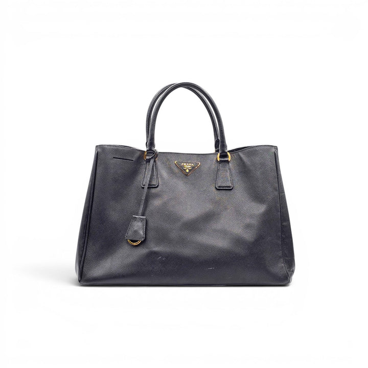 Prada Galleria Saffiano Leather Large Double Handle Tote Bag Black