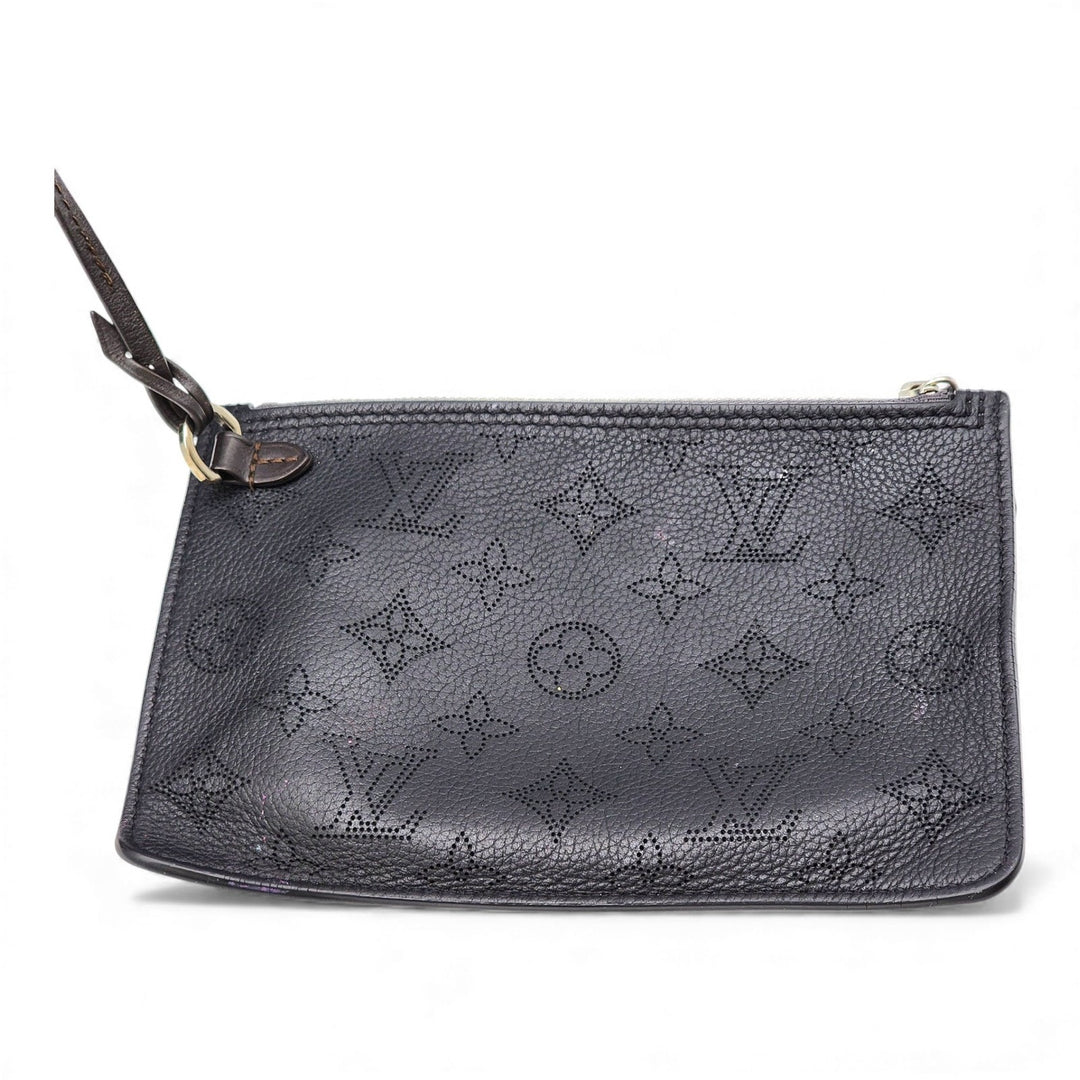 Louis Vuitton Girolata Mahina Leather Shoulder Bag Black with Pouch - Preowned