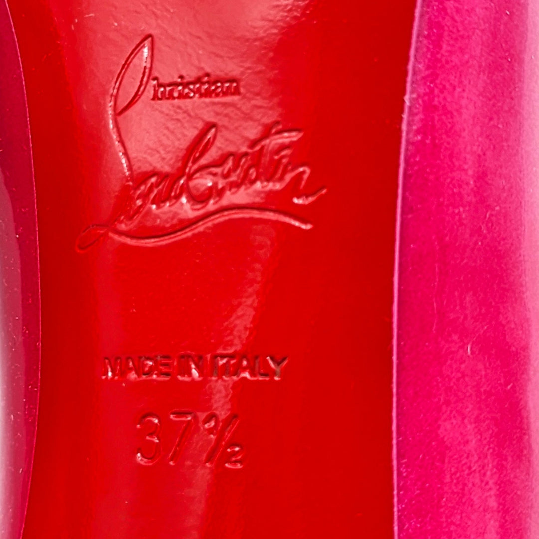 Christian Louboutin Hot Chick Patent Leather Pumps Hot Pink EU 37.5 US 7