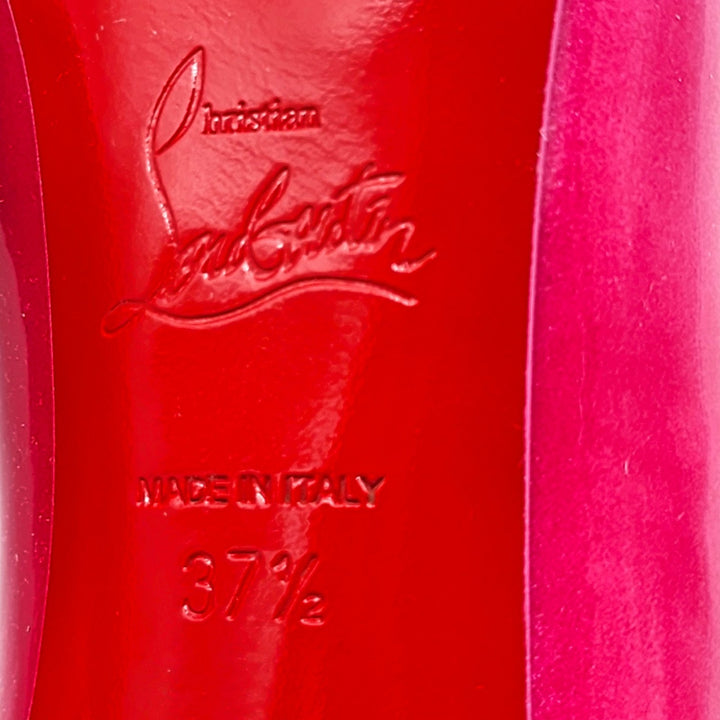 Christian Louboutin Hot Chick Patent Leather Pumps Hot Pink EU 37.5 US 7