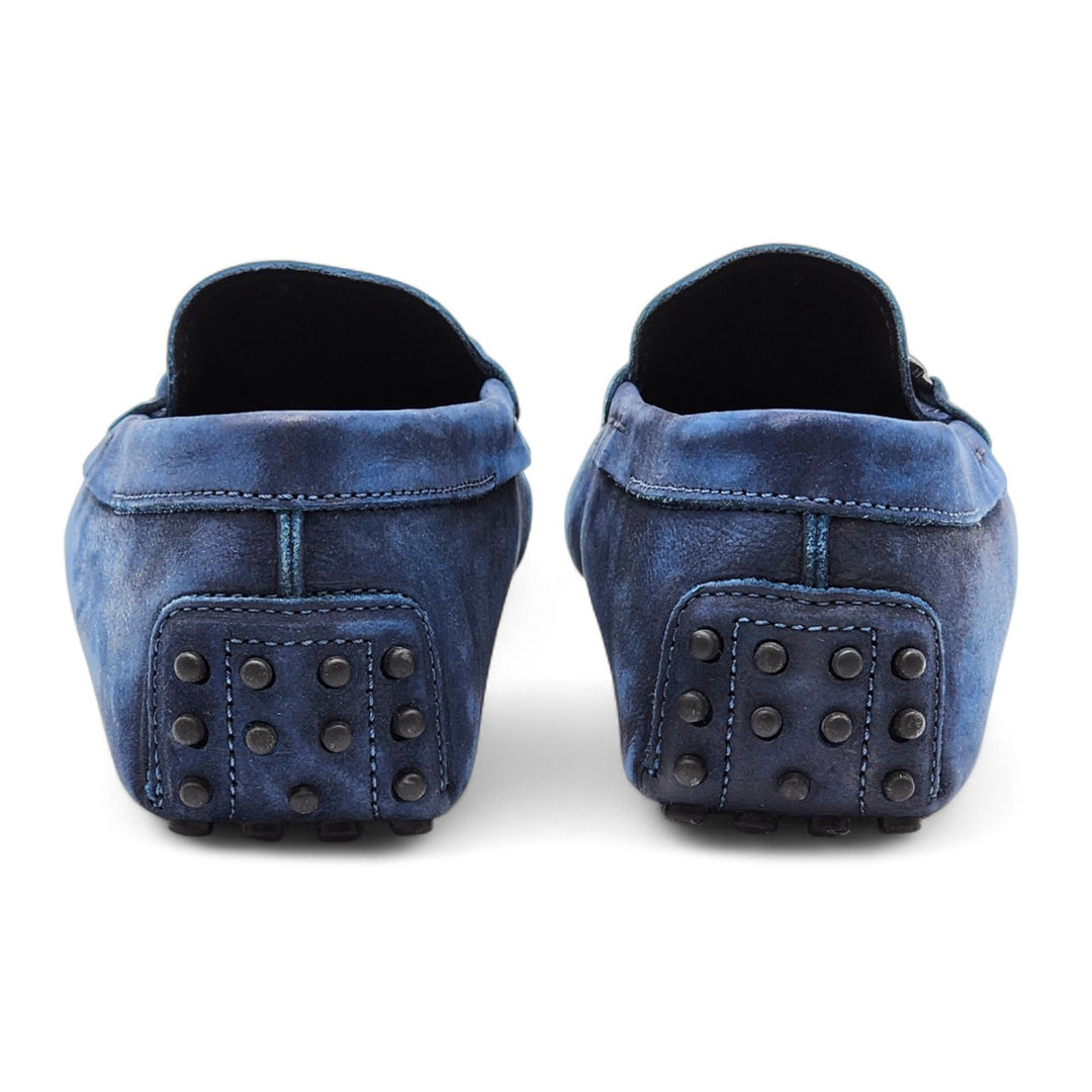 Tod's Gommino Driving Suede Men's Loafers Blue UK 7 US 8.5