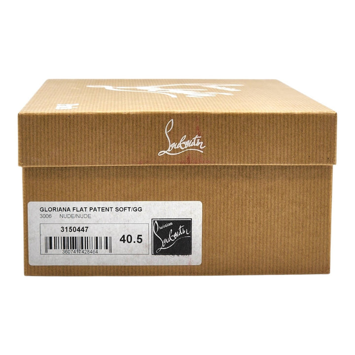 Christian Louboutin Gloriana Flat Patent Leather Ballet Flats Nude EU 40.5 US 10