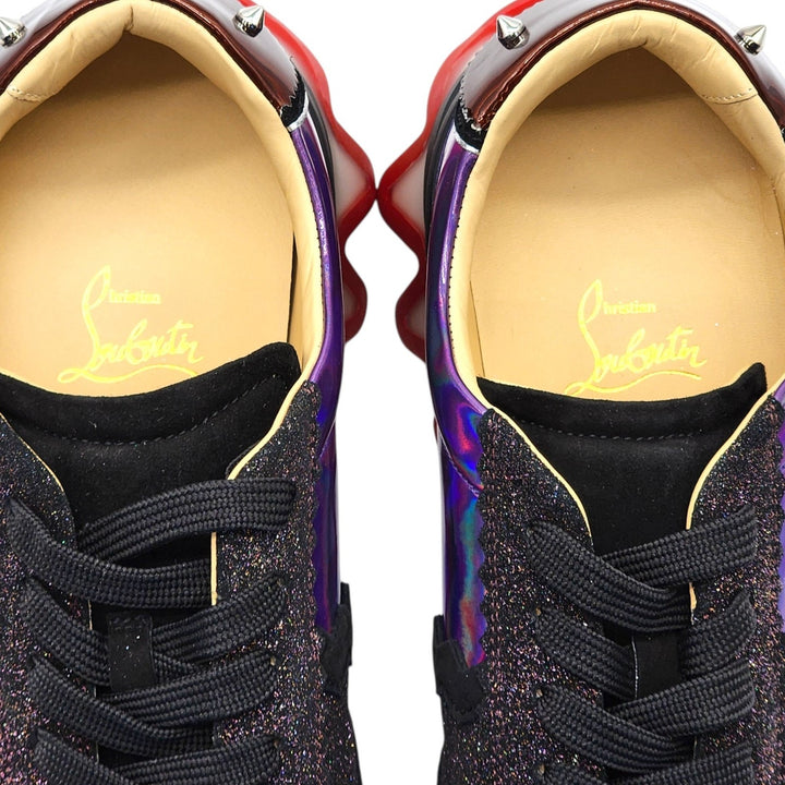 Christian Louboutin Loubishark Black Purple Red Sneakers EU 44.5 US 11.5