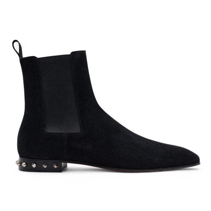 Christian Louboutin So Roadie Flat Suede Boots Black EU 43 US 10