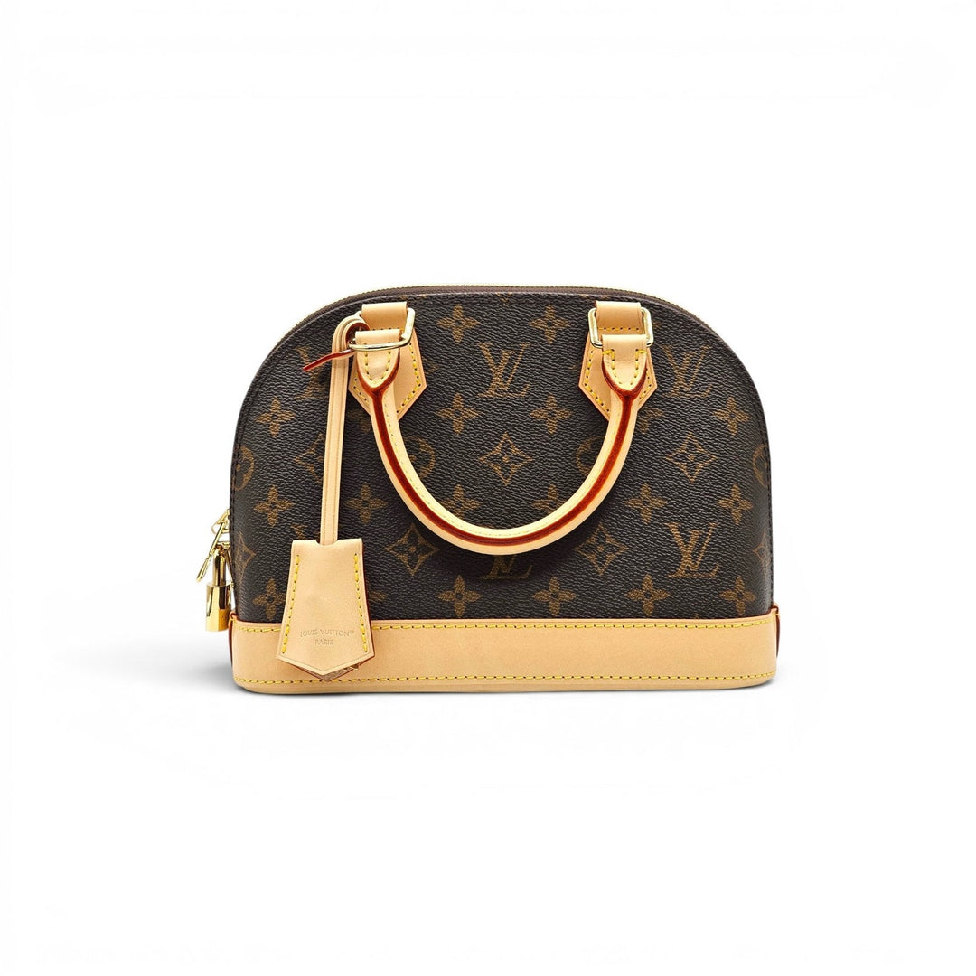 Louis Vuitton Mini Alma BB Monogram Canvas Top Handle Bag Brown - NWB
