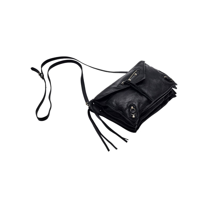 Balenciaga Papier Triple Crossbody Shoulder Bag Black SHW 357321